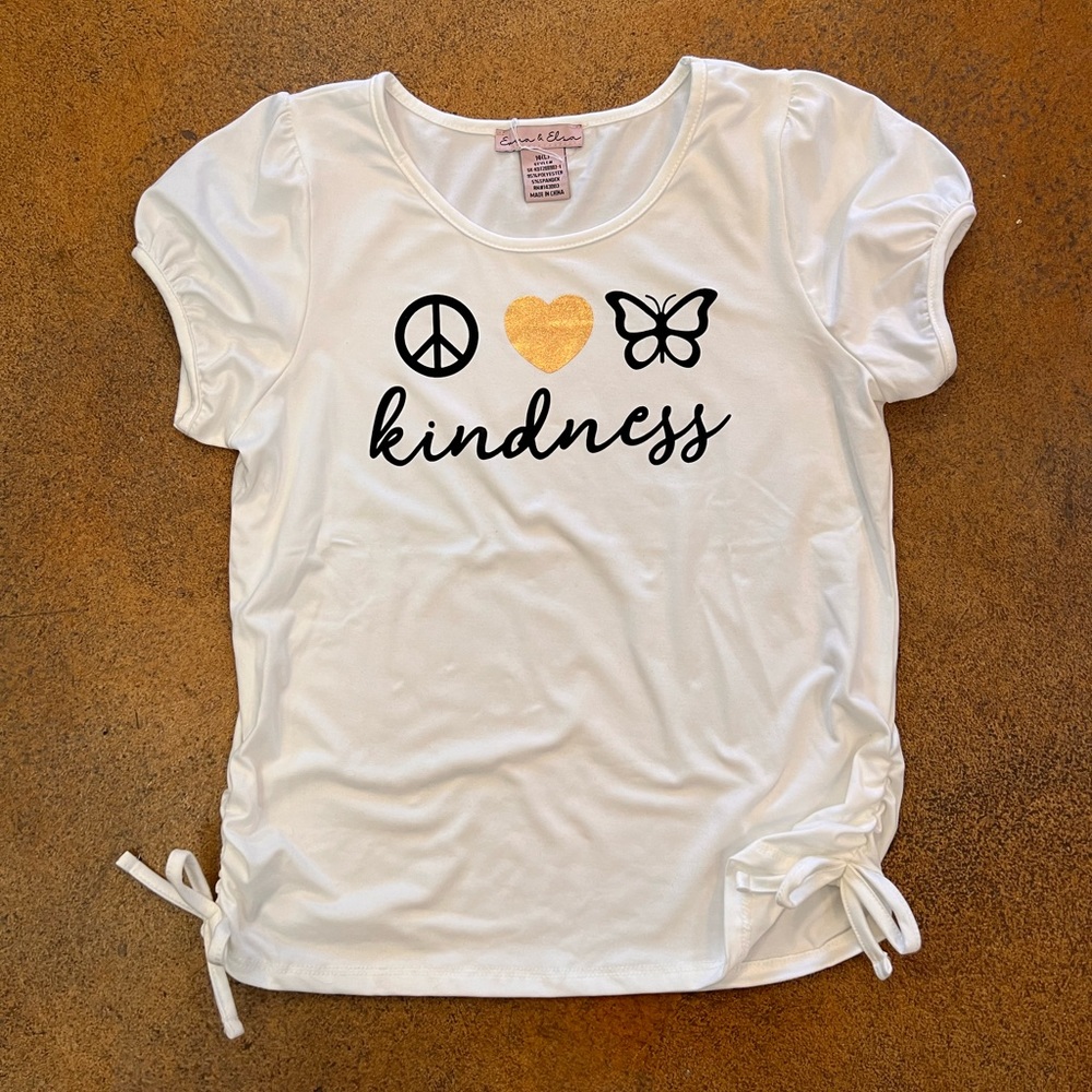 Peace, Love & kindness girls tank top